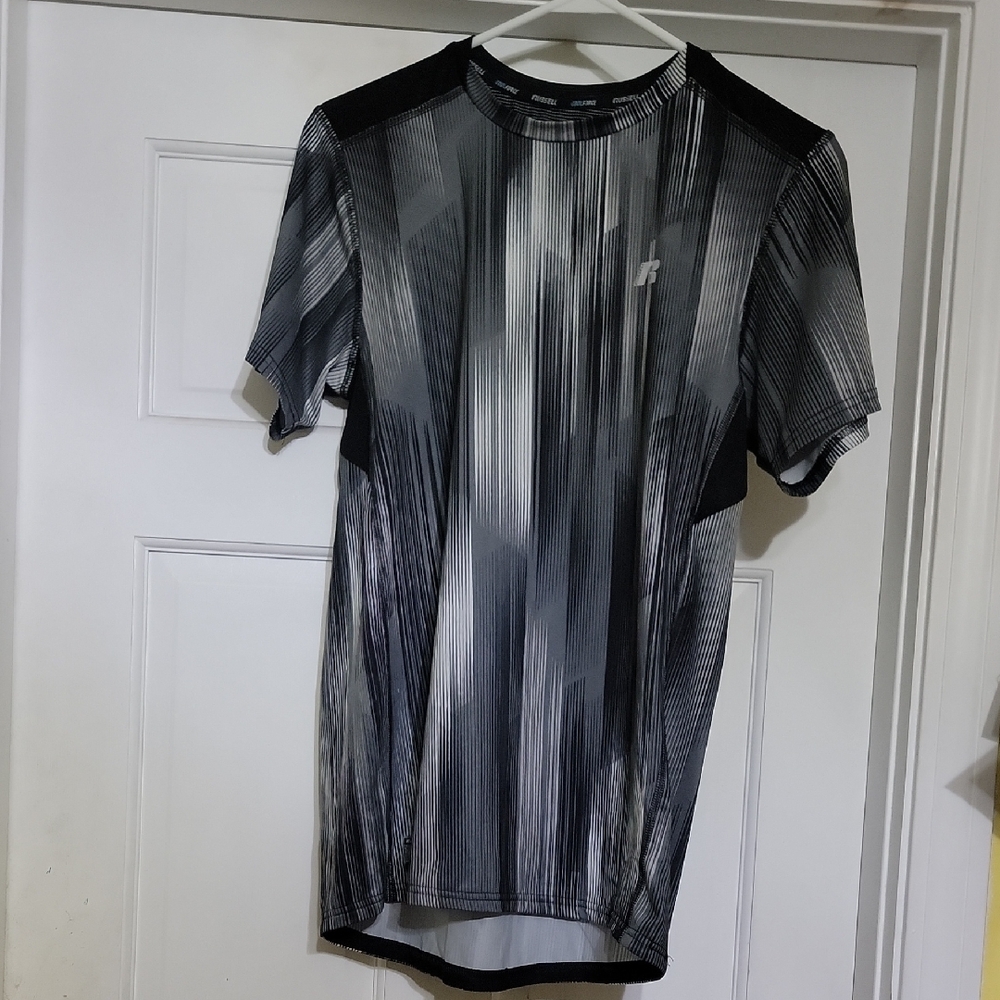 Russell Athletic Black and Gray Short Sleeve Tee